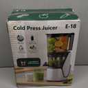 EanOruus Juicer Machines, 3-in-1 Cold Press Juicer with 6.5" Extra Large Chute, 100oz Large Capacity, AC Motor, Makes Juice, Nut Milk & Sorbet, Bright White
