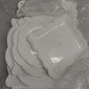 Mwellewm 10 Pcs Cake Stand White Plastic Dessert Table Display Set 4 Pcs 3 Tired Cupcake Stand Cookie Tray Rack Serving Tray Cake Tower and 6 Pcs Dessert Tray for Wedding Baby Shower Tea Party