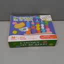 Montessori Wooden Beads Sequencing Toy Set, Stacking Blocks & Lacing Beads & Matching Shape Stacker for 2 3 4 5 Year Old STEM Preschool Learning Montessori Toys Gifts for Kids Boy Girl Toddler