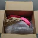 128 Pcs Inflatable Cooler for Parties 2 Inflatable Serving Bars Buffet Cooler for Parties 3 Food Cover 6 Salad Bowl 12 Serving Utensils 5 Plastic Appetizer Tray 100 Labels(Pink)