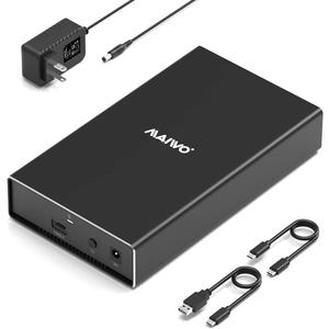 MAIWO External SAS/SATA Enclosure - 2.5/3.5 inch SSD/HDD, SAS to USB3.1 Converter, 22TB Storage Expansion, Plug and Play