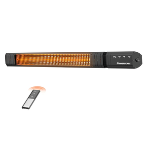 Infrared Heater 24H Timer Outdoor Heater, IP65, Memory Function Infrared Electric Patio Heater, 9 Levels Heating Touchscreen With Remote Electric heater, Restaurant Backyard, 1500W, Black