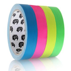 Bates- Colored Gaffers Tape, 4 Pack, Neon Colors, 0.65 Inch x 11 Yards, Gaff Tape, Neon Gaffer, Gaffers Tape Color, Fluorescent Spike Tape, Gaffing Tape