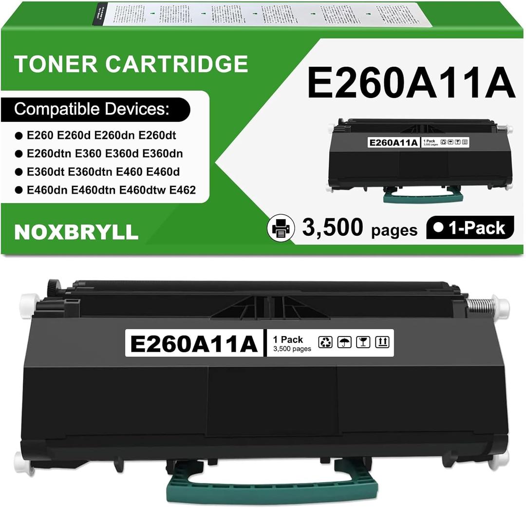 E260A11A Toner Cartridge Compatible for Lexmark E260A11A E260 E260d E260dn E260dt E260dtn E360 E360d E360dn E360dt E360dtn E460 E460d E460dn E460dtn E460dtw E460dw E462 E462dtn Printers