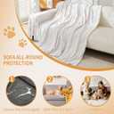 Faux Fur Couch Cover for Dogs Washable,Fuzzy Pet Couch Covers for Sofa,L Shaped Sofa Cover,Thick Soft Cover Non-Slip Couch Cover Furniture Protector Pet Friendly (White, 71 * 134)