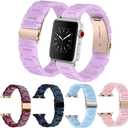 3 x Resin Band Bracelet for Apple Watch Series 7/6/SE/5/4/3/2/1 (Purple, 42mm/44mm)