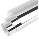 WRAPXPERT Silver Chrome Vinyl, 12" x5ft Silver Permanent Vinyl Roll, Chrome Mirror Metallic Silver Adhesive Vinyl for Cricut, No Bubble Mirror, for Wrap,Stickers,Decal,Lettering