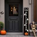 Halloween Porch Decor Outdoor Halloween Decorations Wooden Pumpkin Ghosts Boo Porch Sign Door Decorations Indoor Outside Welcome Sign for Front Door 46.8 Inch
