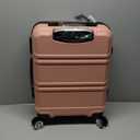 Kono 20'' Carry on Luggage Lightweight with Spinner Wheel TSA Lock Hardside Luggage Airline Approved Carry on Suitcase Nude/Rose Gold
