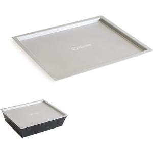 Chef Pomodoro Detroit Pizza Pan Lid  8 x 10-inch (20.3 x 25.4 cm)  Designed Detroit Pizza Pan, Holds Heat & Humidity, Stackable, Prevents Drying, 1.5mm Thick Aluminum