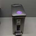 simplehuman 10 Liter / 2.6 Gallon Stainless Steel Bathroom Slim Profile Trash Can, Brushed Stainless Steel