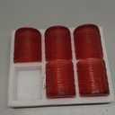 JOVGANK Red Vintage Hobnail Drinking Glasses Set of 6, Embossed Water Tumbler 12oz, Kitchen & Bar Beaded Glass Cups, Beverage Glass Cups for Water, Beer, Juice, New Year gifts