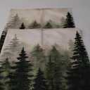 Flysea Sage Green Misty Forest Tree Throw Pillow Cover 18x18 inch Vintage Fir Plant Nature Mountain Scenery Case Outdoor Decorative Square Farmhouse Cushion Pillowcover Home Sofa Bed Couch, Set of 2