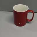 Smilatte 11 oz Porcelain Coffee Mug, Classic Ceramic Cup with Hanlde for Latte Cappuccino Tea, Red