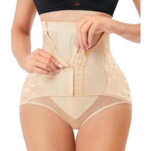 Nebility Shapewear Tummy Control Panties for Women Plus Size Faja Body Shaper Butt Lifter Panty High Waisted Shorts (Large, Beige Regular Size)