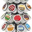 K Cup Holders,K Cup Holder, K Cups Holder,K Cup Carousel, Coffee Pods Holder Storage Organizer Stand,No Assembly Required,Black (40 Pods Capacity Easy Assembly Glossy Black)