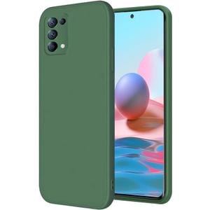 Phone Case for Oppo Reno 5 5g, Silky Soft Touch for Oppo Find X3 Lite Case Silicone Shockproof Slim Cute Anti Fingerprint Protective Cover Aesthetic (Dark Green)