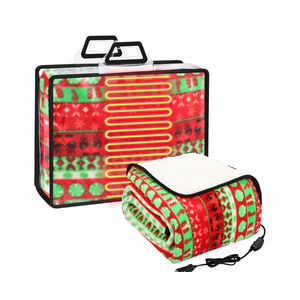 Riakrum 12V Heated Blanket for Car with 2 Heating Levels Winter Electric Blanket Warm Throw Gift, Plugs into Car Truck SUV RV and Camping, 58 x 43 Inch(Christmas)