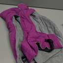 Lelepet Warm Dog Winter Coats for Large Dogs Waterproof Dog Jacket Reflective Pet Fleece Vest Windproof Cold Weather Coats with Adjustable Buckle & Leash Hole, Purple, L