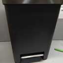 Rubbermaid Premier Series III Step-On Trash Can for Home and Kitchen, with Stainless Steel Rim, 12.4 Gallon, Charcoal, for Home/Kitchen/Garage/Apartment/Office