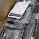 DUMOS Dresser for Bedroom, Storage Organizer with 9 Drawers, Chest of Drawers with Fabric Bins, Sturdy Metal Frame, Wood Tabletop for Guest Room, Closet, Entryway, White