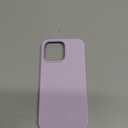 ORNARTO Compatible with iPhone 14 Pro Max Case 6.7, Slim Liquid Silicone 3 Layers Full Covered Soft Gel Rubber Phone Case Protective Cover with Microfiber Lining 6.7 inch-Pastel Lilac