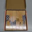 Wooden Animal Chunky Puzzles for Toddlers 2+ Years - Montessori 4 in 1 Safari Animal Block Puzzle Toy