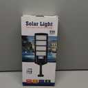 Solar Street Lights Outdoor Waterproof, LED Dusk to Dawn Solar Light, Flood Lights with Motion Sensor and Remote Control, for Exterior Wall, Patio, Yard, Deck, Garden,Parking Lot Lights(2-Pack) (Black)