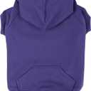 Zack & Zoey Polyester/Cotton Basic Dog Hoodie, Medium, 16-Inch Ultra Violet