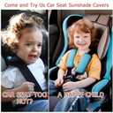 3 x Car Seat Sun Shade Cover, Infant Car Seats Heat Protector Keeps Your Toddler Baby Seat at a Cool Temperature, Covers and Blocks Out Heat & Sun, Reflective Baby Seat Covers for Car Seats