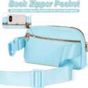 Uygafly Fanny Pack Belt Bag Crossbody Bags with Initials Letter Patch Trendy Stuff for Teens Cute Stuff Birthday Gifts for Teenager Girls | P,Blue Bag