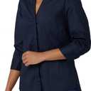 Riders by Lee Indigo Women's Bella Easy Care Quarter Sleeve Woven Shirt (Blue, M)
