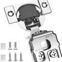 Chibery 50 Pack 1-3/8" Overlay 3D Soft Close Concealed Hinge for Face Frame Door, Smooth Slow Self Closing Hinges, Satin Nickel, Hidden 105 Open Angle Stainless Steel Hinge for Kitchen Cabinet Door