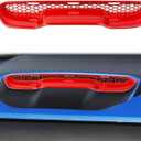 Korlot Engine Hood Vent Air Intake Moulding Cover Trim for 2021-2026 RAM 1500 TRX/RHO (Red)