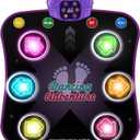 Flooyes Dance Mat Toys for 3-12 Year Old Kids, Electronic Dance Pad with Light-up 6-Button Wireless Bluetooth, Music Dance with 5 Game Modes, Birthday Toys Gifts for 3 4 5 6 7 8 9 10+ Year Old Girls