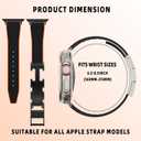 Magnetic Leather Band Compatible with Apple Watch Ultra, SE & Series 10-1 (49mm/46mm/45mm/44mm/42mm/41mm/40mm/38mm), Soft Silicone & Leather Patchwork Strap for Men & Women