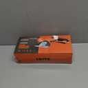 Electric Cardboard Cutter Scissors with LED Light, 2600mAh Rechargeable Battery, Brushless Motor, Tungsten Steel Blade, Cuts Cloth, Leather, Carpet, light orange