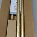 YNL Gold Shower Curtain Rod 32-80 Inch(2.7-6.6ft), Non Slip, Never Rust, No Drill Stainless Steel Spring Tension Shower Rod, Adjustable Tension Rod for Bathroom