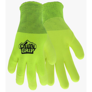 Chilly Grip A319 Yellow Water Resistant Gloves, Pair Of Two Left Gloves, M