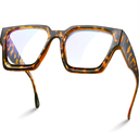livho Oversized 99% Blue Light Glasses for Woman - Rectangle Fashion Glasses for Computer, Chic Preppy Frame - Anti Eyestrain