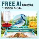 BROAIMX Bird Feeder with Camera- Free AI Forever for 1,1000+ Species Identification, 2K HD & Full Color Night Vision, Solar Powered Wireless Outdoor, Includes 64GB TF Card, Two-Way Audio, App Alerts