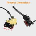 FVRITO Front Disc Hydraulic Brake Master Cylinder Caliper Assembly and Pads for 50cc 70cc 90cc 110cc 125cc SSR Apollo RFZ Taotao Coolster SDG 107 Thumpstar Pitster Pro DHZ Chinese Pit Dirt Bike Parts