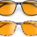 Gaoye Ultralight Blue Light Glasses for Women - Computer Protection Glasses for All Day Comfort - Anti UV Glare & Eyestrain (Brown)