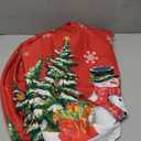 Christmas Tree Skirt 48 Inch, Snowman Red Christmas Tree Skirt Snowflake Funny Xmas Decor Seasonal Winter Holiday Indoor Home Party Decorations