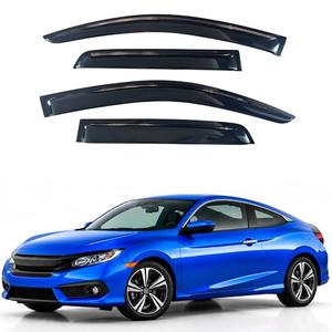 IG Window Visors Fit for 2016-2020 Honda Civic Coupe, Out-Channel Rain Guards Vent Wind Deflectors 4PC, Car Accessories for 16-20 Civic Coupe (Coupe Only)