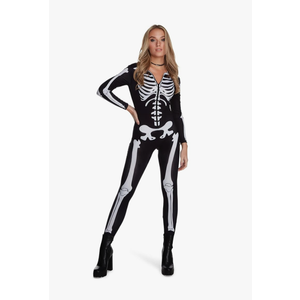Morph Skeleton Bodysuit - Women's Halloween Costume Size M