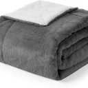 Waterproof Pet Blanket, Soft Faux Fur Dog Blanket for Woman Sofa Bed Couch, Liquid Pee Proof Throw for Large Dog or Cat, Reversible Washable Plush, Double Sided, 40x60 in, Grey (M (40"x60"))