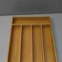 Silverware Organizer Kitchen Drawer Organizer Utensil Organizer Bamboo Silverware Holder Cutlery Organizer in Drawer Flatware Organizer Tray(5 slots, Natural