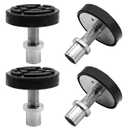 4 Pack 35mm Shaft Diameter Car Lift Round Tray Rubber Pads Fit for 2 Post Car Lift, Screw Up Car Lift Feet Pad, Heightening Feet Plus High Car Lift Tray