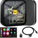 Wireless CarPlay Adapter, Apple CarPlay Wireless Adapter Converts Wired to Wireless, Plug & Play Auto Connect for iPhone iOS 10+, Compatible with Factory CarPlay Cars 2015+, Transparent